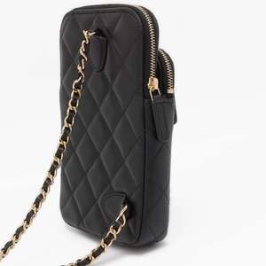 Chanel Pochette Phone Lambskin Black Chain Bag Case